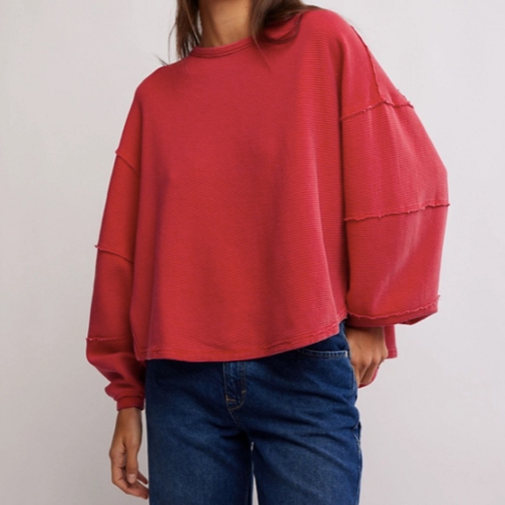 Free People Crimson Relaxed Sweatshirt